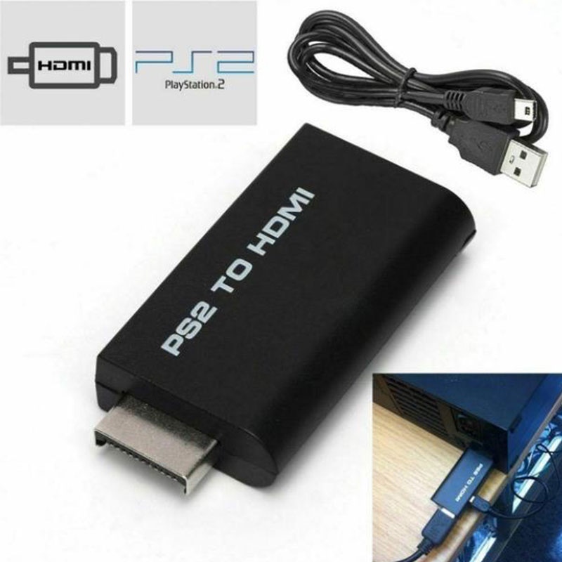 (dreamdreaming.id) Adapter Converter PS2 Ke HDMI Dengan Output Audio 3.5mm Untuk Monitor HDTV