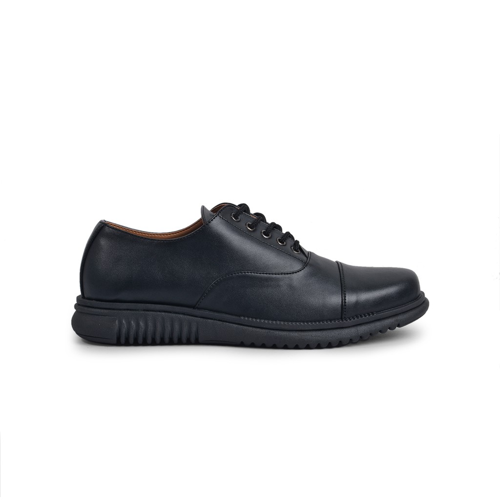 Oxford Unite Black | Sepatu Pantofel Hitam Pria Casual Kerja Cowok Kasual Ori Laki | FORIND x Monday