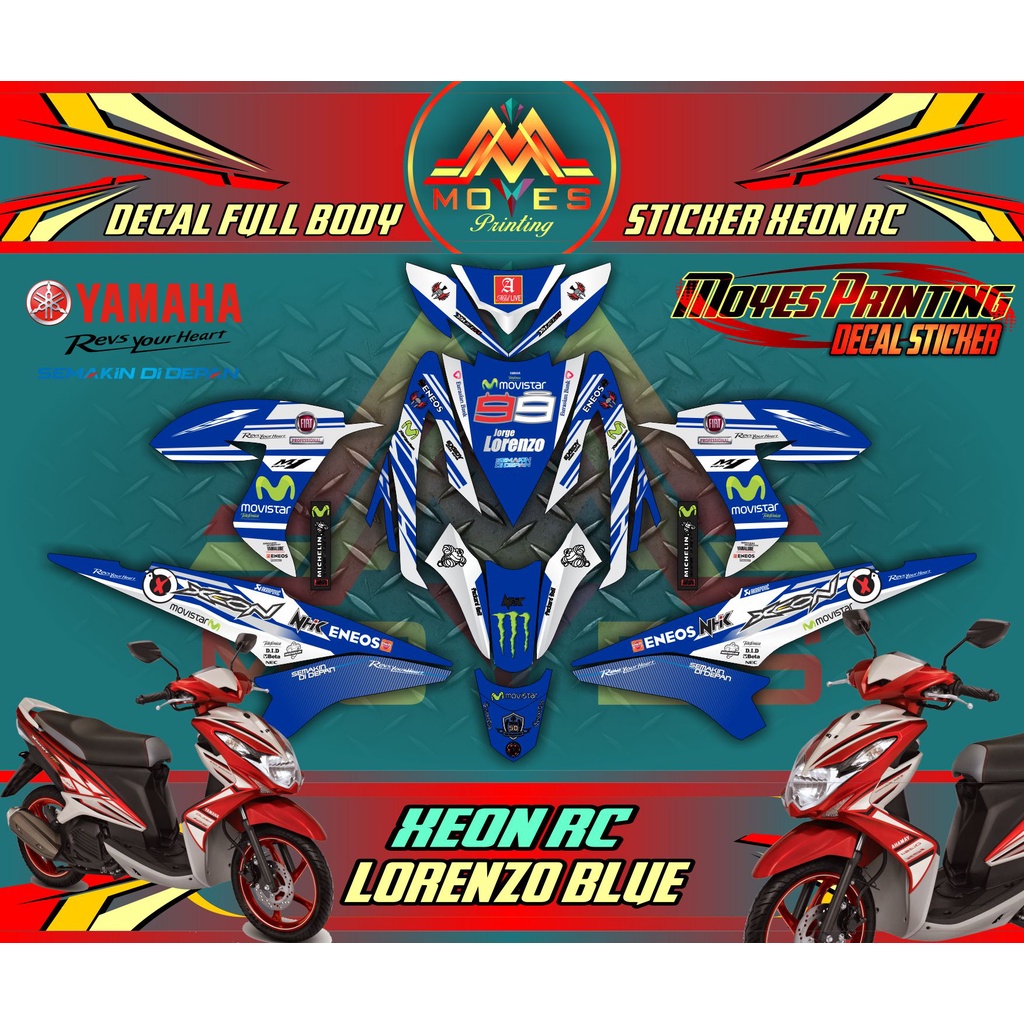 Decal STIKER  FULL BODY XEON RC/Karbu FULL BLOCK STIKER MOTOR YAMAHA XEON RC/KARBU