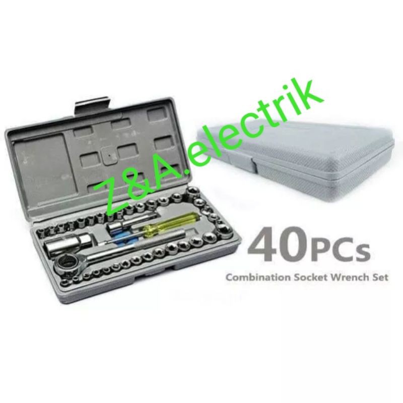 Kunci Shock 40 Pcs Kombinasi Tool Set Sock MS-940 MITSUYAMA