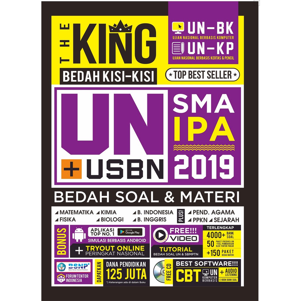 PROMO MEGA BEST SELLER THE KING BEDAH KISI KISI UN SMA IPA 2019
