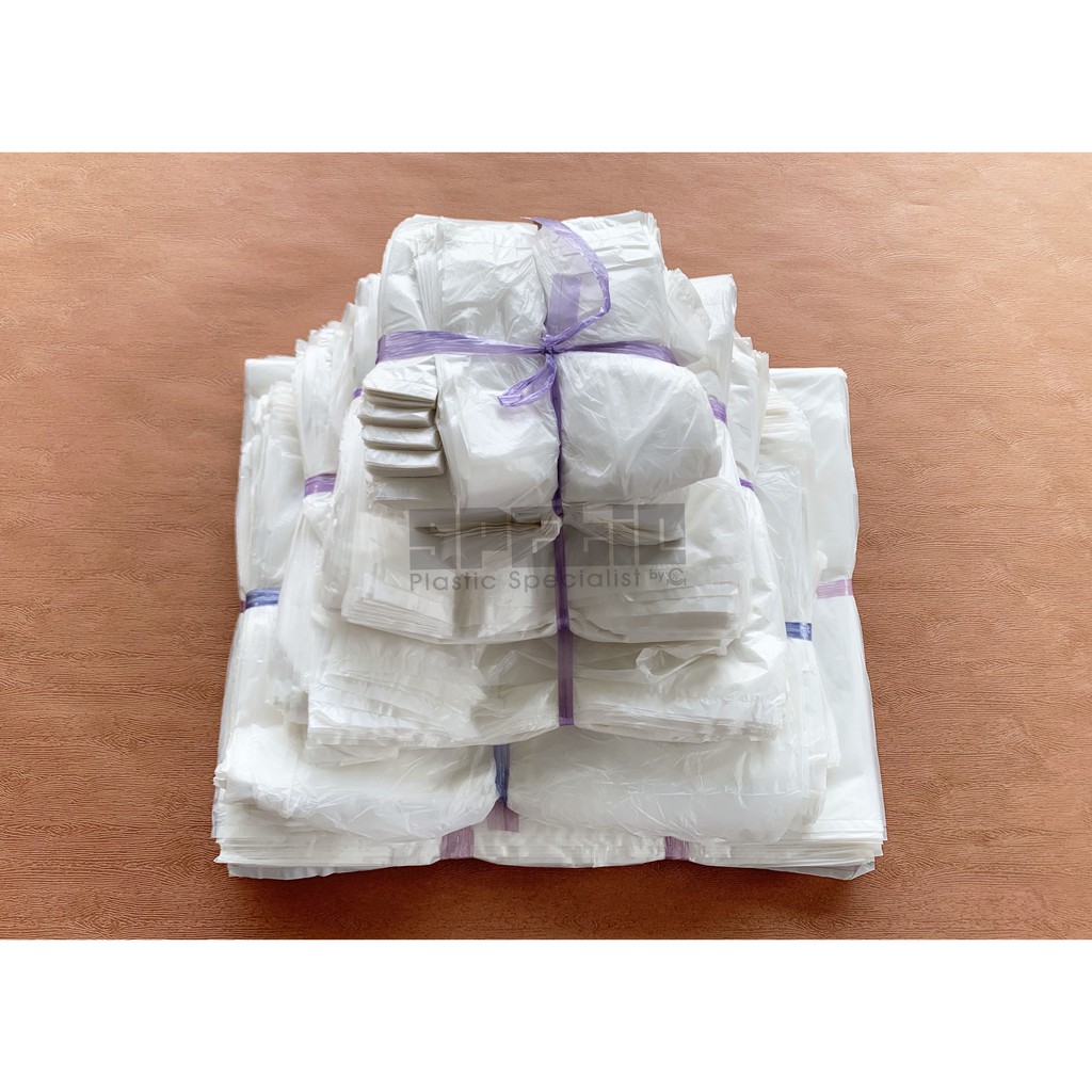 Kresek Kiloan PUTIH Bening Ukuran Kecil Sedang Besar / HD LOS PERKUTUT 15 , 24 , 28 , 35 , 40