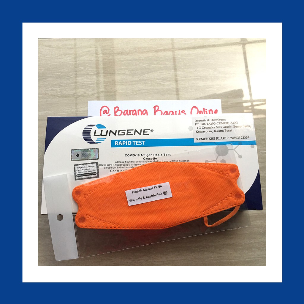 Alat Rapid Test Swab Antigen Colok Hidung / Naso tes LUNGENE / CLUNGENE 1 Box 25 pcs Kemenkes AKL Or