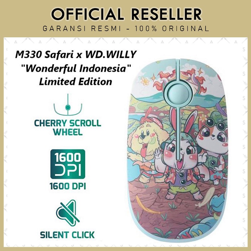 Robot M330 Safari Mouse Limited Edition Wireless 2.4GHz Silent Click