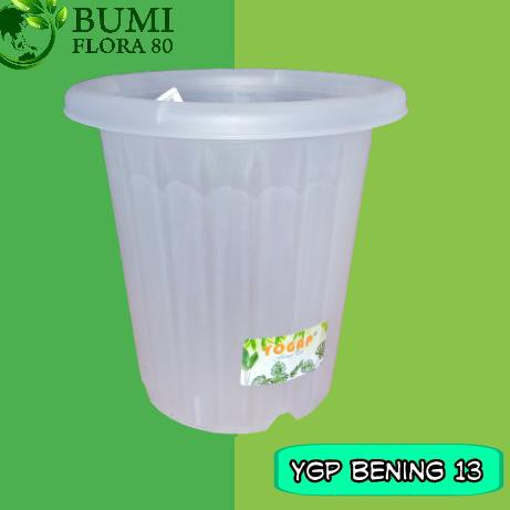 Terbaruϟ Pot Yogap YPT 13 Bening/ Pot Plastik/ Pot Cantik/ Pot Bunga