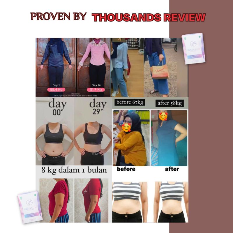 INSTASLIM (KAPSUL PELANGSING BPOM) - OBAT DIET AMAN, HERBAL, PEMBAKAR LEMAK, DIET ALAMI, AMPUH
