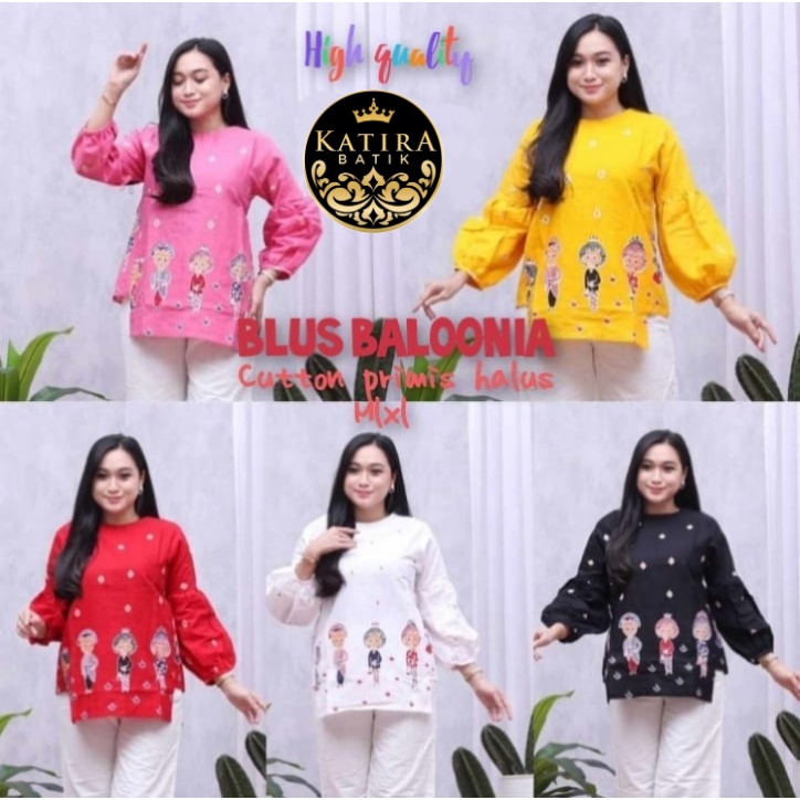 BLUS BALOONA MANTEN BLOUSE BATIK  BLUS  BATIK CANTIK   SERAGAM PESTA WANITA BATIK SERAGAM KONDANGAN  WANITA NIKAHAN  HALUS WARNA  HANDMADE BATIK HALUS JAWA ETNIK BATIK TRADISIONAL KHAS SOLO MOTIF KARAKTER