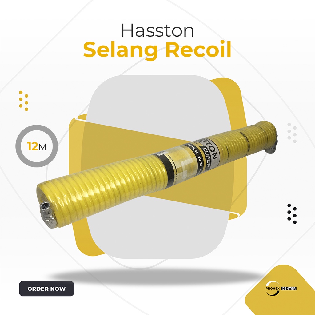 SELANG RECOIL 12 M METER HASSTON HOSE 12M MESIN KOMPRESOR KOMPRESSOR COMPRESOR ANGIN UDARA HIJAU 6 9