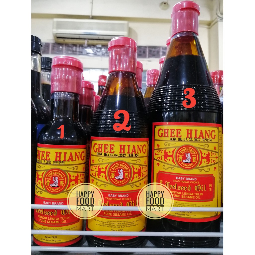 

[SALE] GHEE HIANG BABY BRAND PURE SESAME OIL 680 ML/MINYAK WIJEN GHEE HIANG BABY ANAK/MAKYU/MUAYU