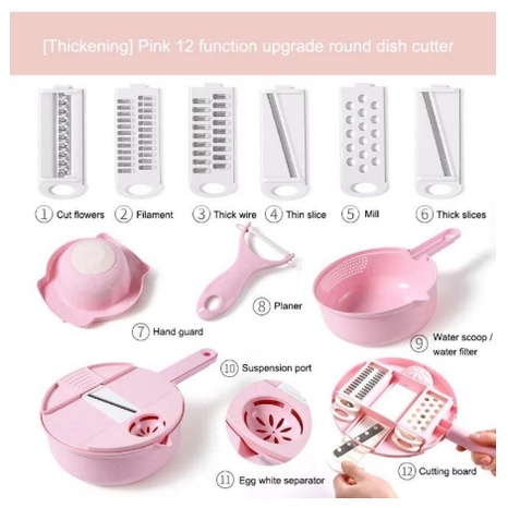 10 IN 1 ALAT PEMOTONG KENTANG SAYURAN BUAH BAHAN MULTI FUNGSI PENGIRIS PARUTAN NICER DICER / Parutan set / worldcut multi slicer 10 in 1 / alat pemotong sayuran 7001