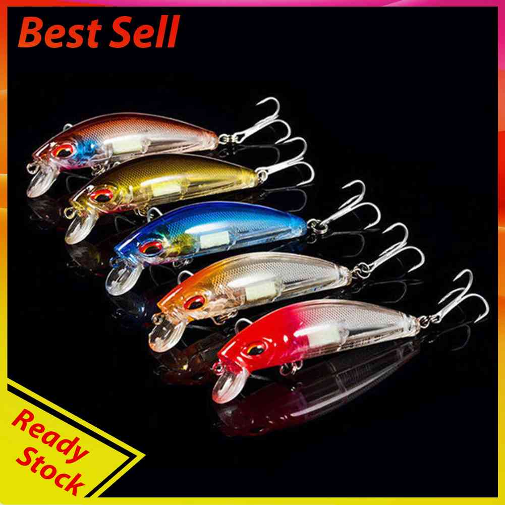 Luminous Fishing Bait 7cm 11g Artificial Crankbait Slow Sinking Sea Pesca Tackle