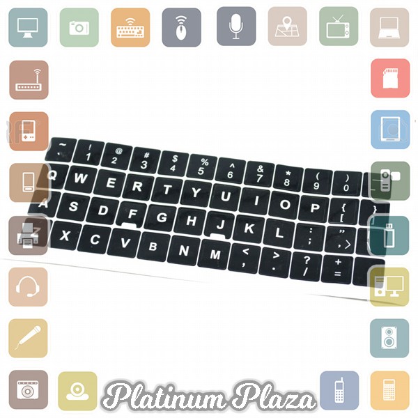 English Layout Sticker for Keyboard / Stiker Keyboard - Black`60YOMQ-