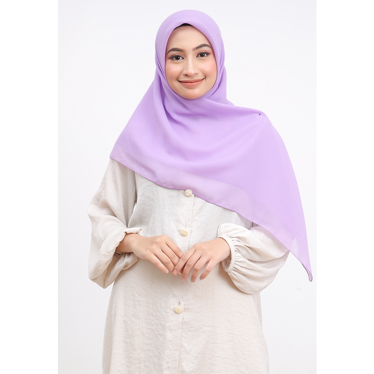 Umama Scarf - Kerudung Polos Segi Empat Potton Square-lilac