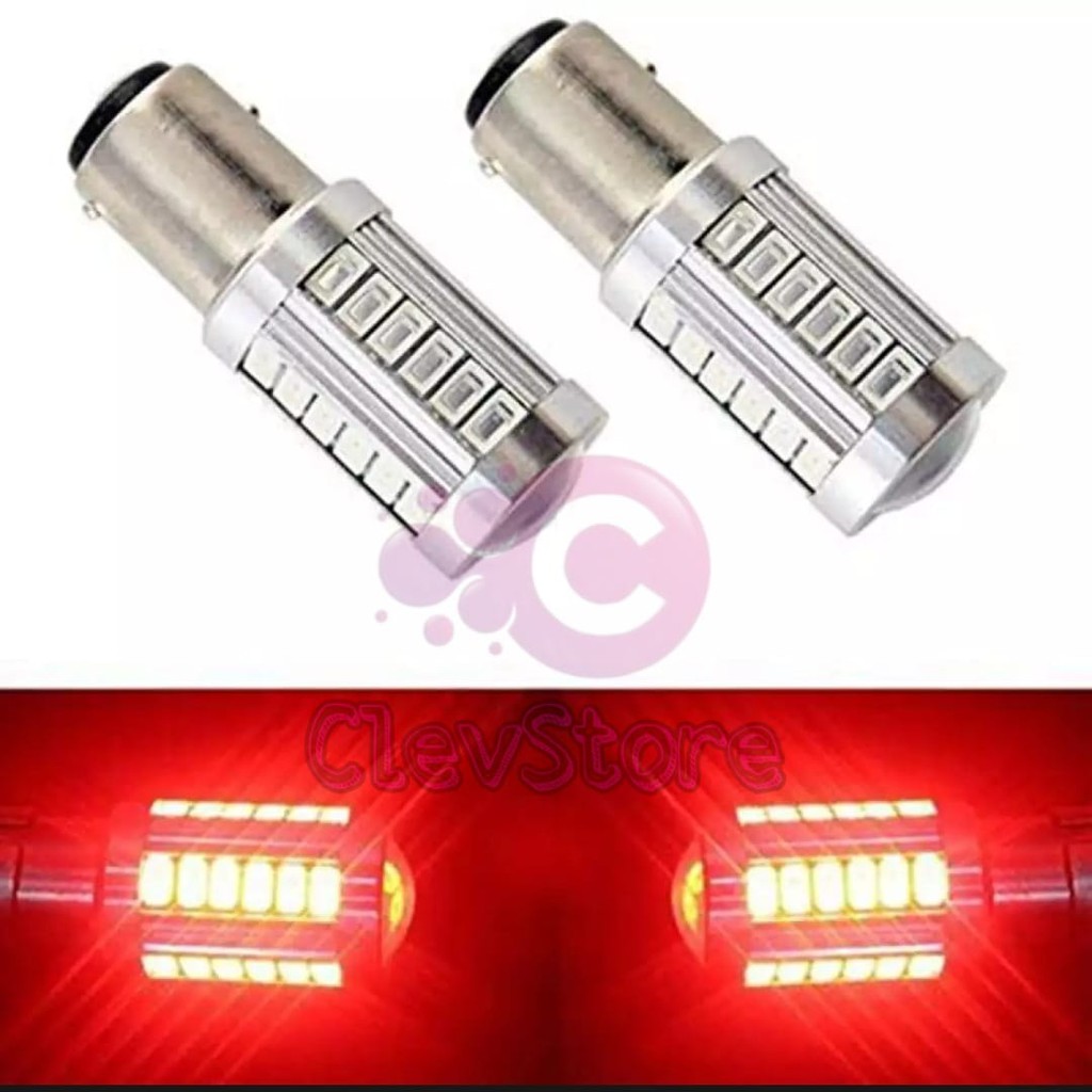 Lampu Rem LED Strobo Motor &amp; Mobil 1157 Nyala kedip &amp; diam Arus DC PNP