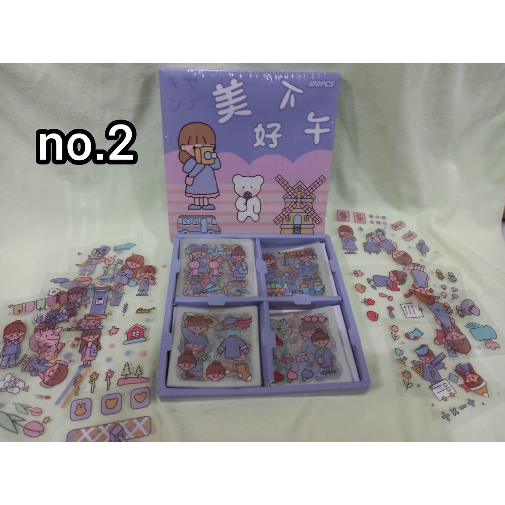 

MilL TJ-507 Stiker 2D Stiker Kartun Korea Lucu Anti Air Dekorasi Handbook