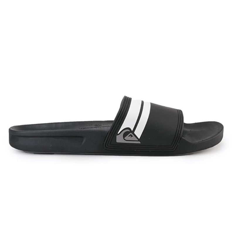 Sandal quiksilver rivi word slide Black white