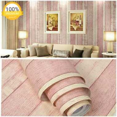 Wallpaper Dinding Motif Kayu Warna Buram Ukuran Panjang 10Meter x Lebar 45Cm