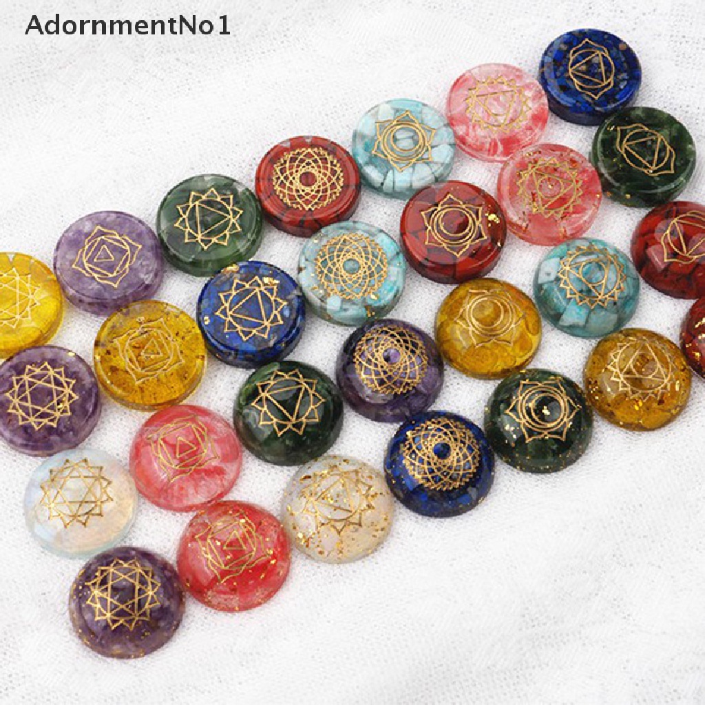 (AdornmentNo1) 2pcs / Set Cetakan Resin UV 7 Chakra Bahan Silikon Untuk Kerajinan Tangan DIY