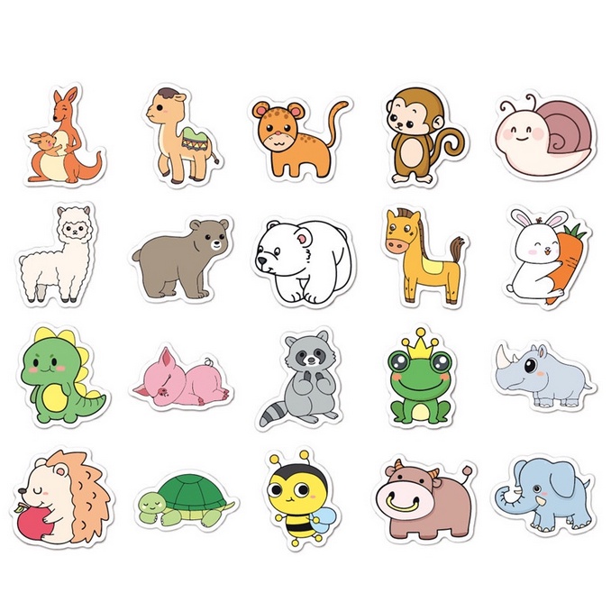 A140 STICKER 10PCS (FOREST ZOO) anti air notebook scrapbook label tempel motif kartun superhero super hero unik lucu atk alat tulis kantor murah viral termurah kartun komputer leptop handphone hp smartphone koper laptop tembok kulkas disney anime