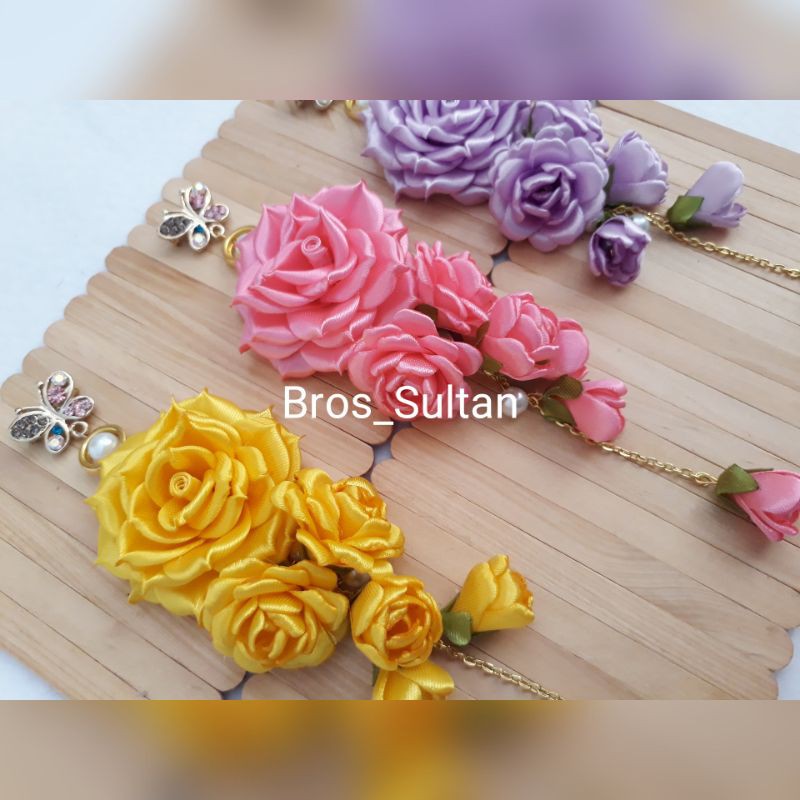 BROS HIJAB JUNTAI BUNGA MAWAR (satuan)20cm