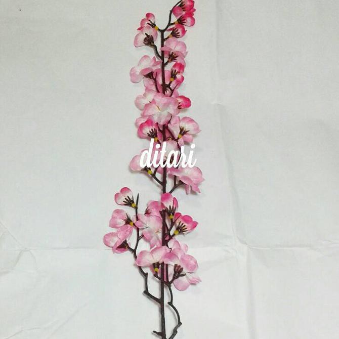 bunga sakura/bunga plastik/dekorasi rumah/buket bunga - Merah Muda