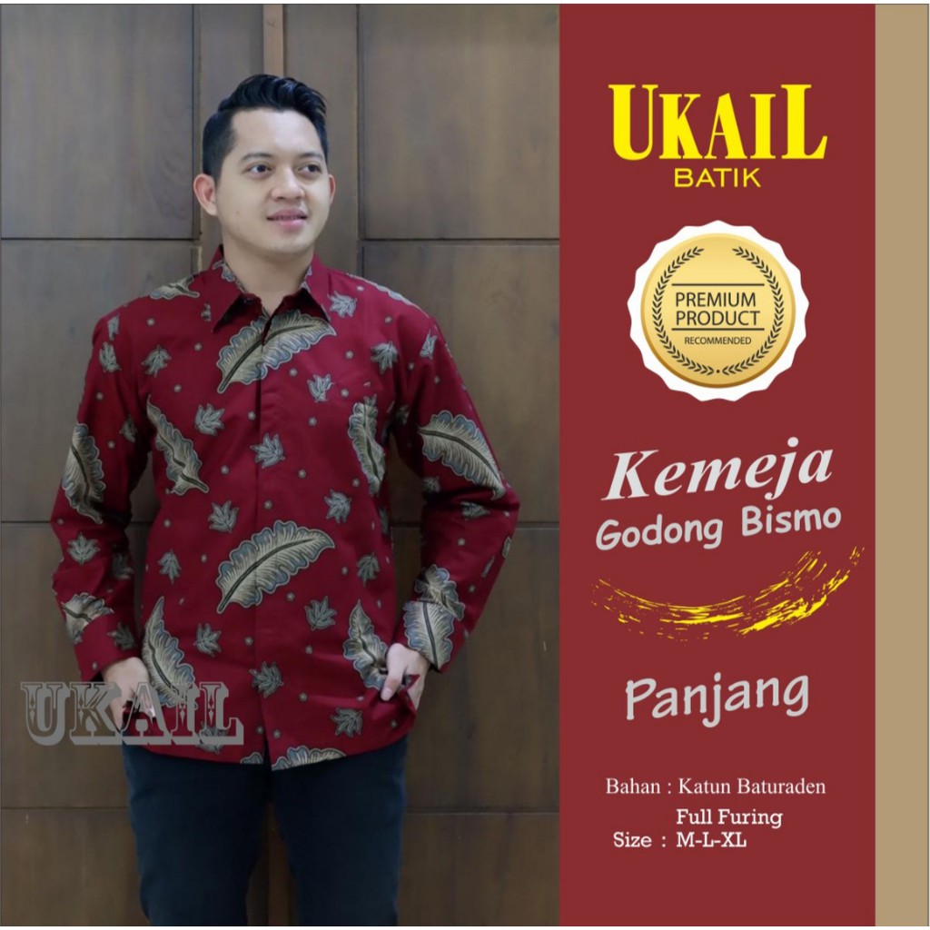 Produsen Godong Bismo Kemeja Batik Pria Lengan Panjang Full Furing By Ukail Batik KjlXwMguwp7gDM