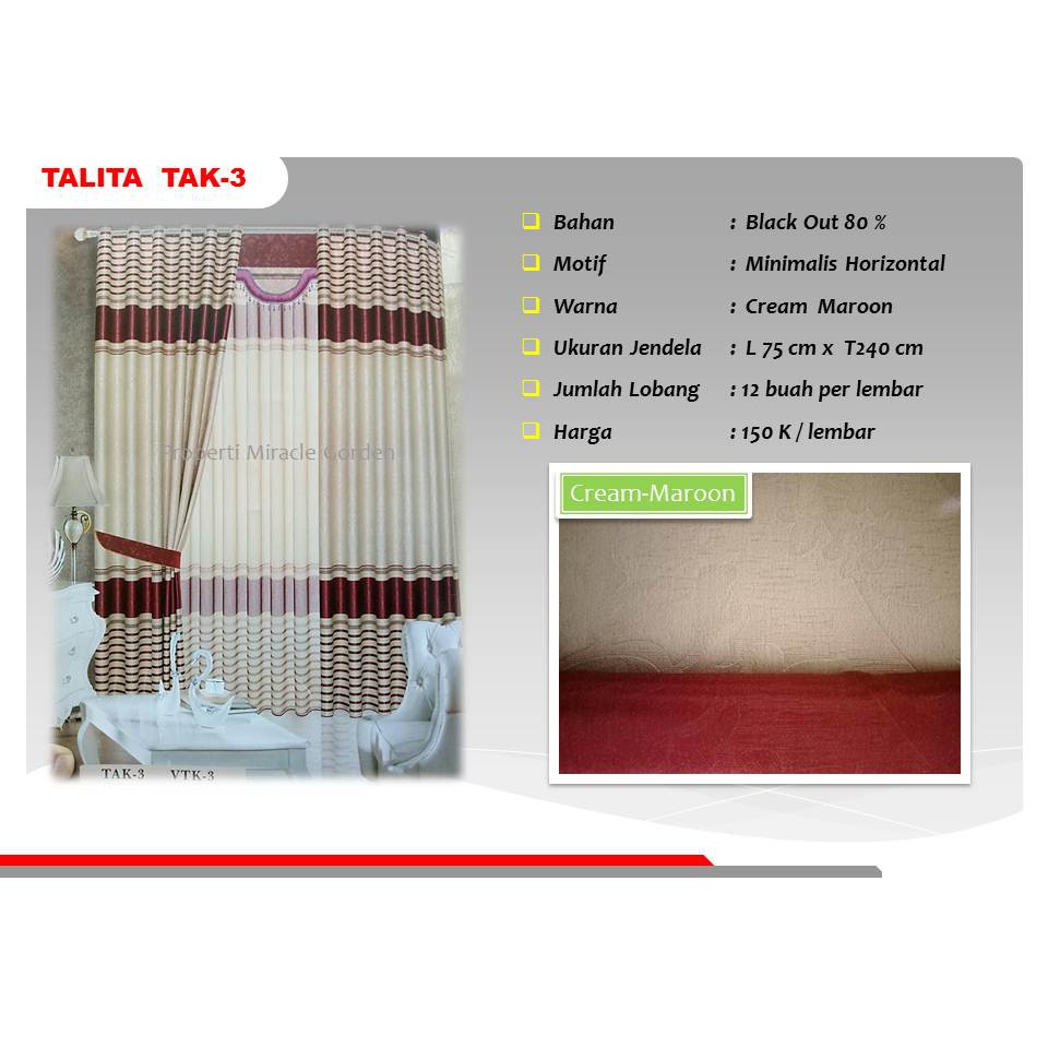 TALITA CREAM-MAROON