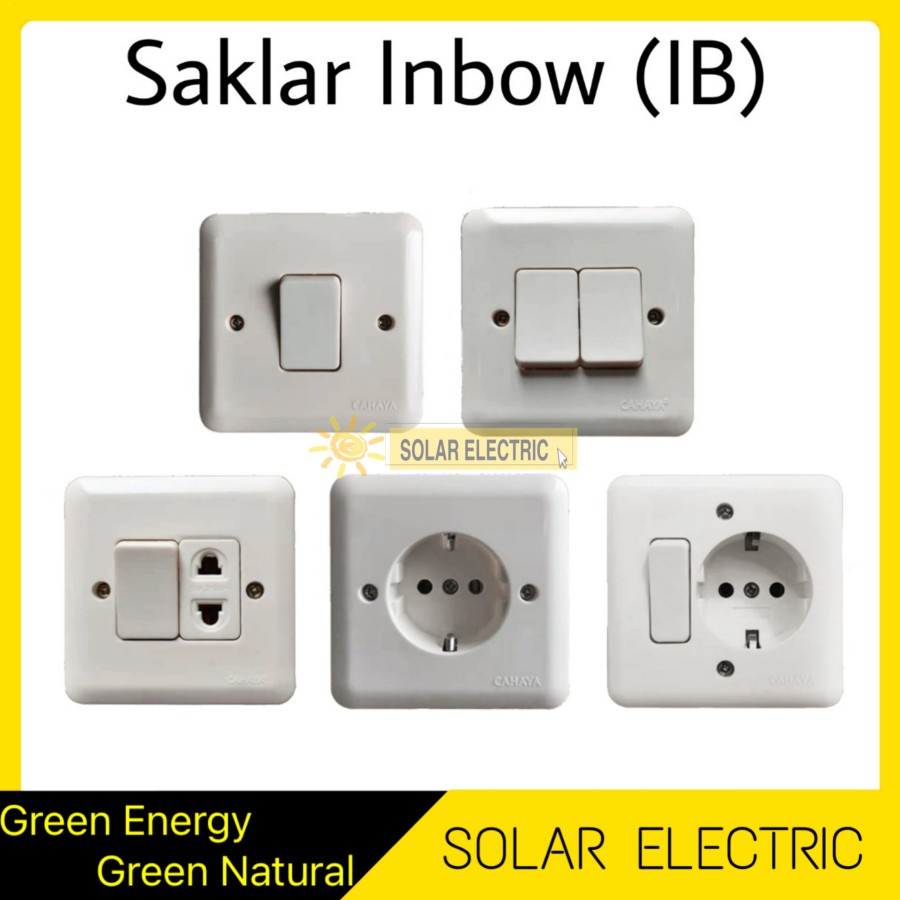 Saklar Inbow IB indoor Sakelar Sakalar Putih Modern Minimalis SNI