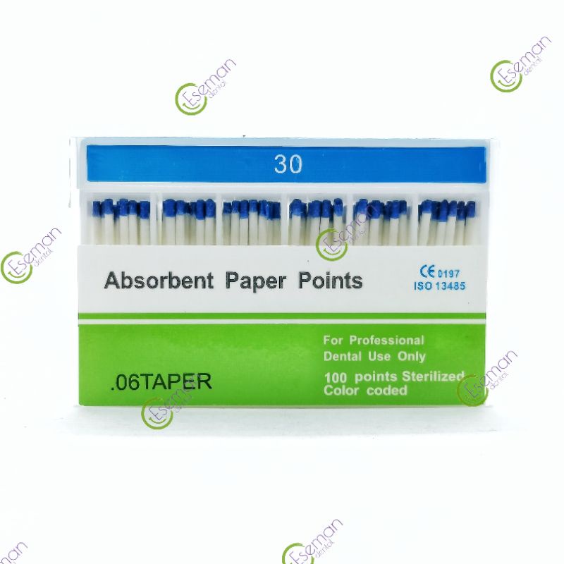 Paper Point 30 06 Absorbent Point nomor 30 taper 6% 0.06 Endodontic File Kertas 30.06
