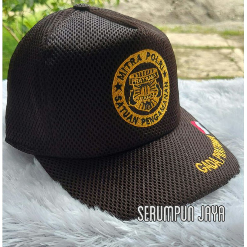 TOPI GADA PRATAMA - TG MP COKLAT - TOPI GADA PRATAMA MITRA POLRI COKLAT