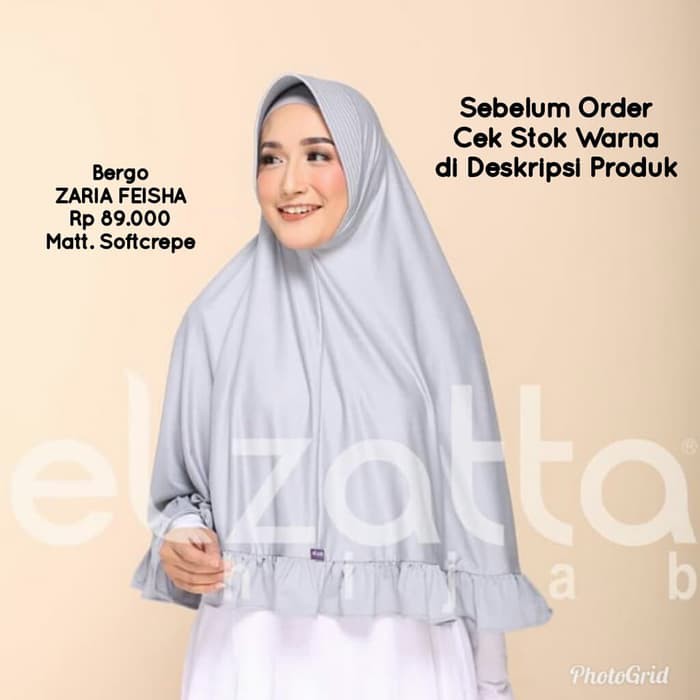 Bergo Jilbab Hijab Instan ZARIA FEISHA ELZATTA Original