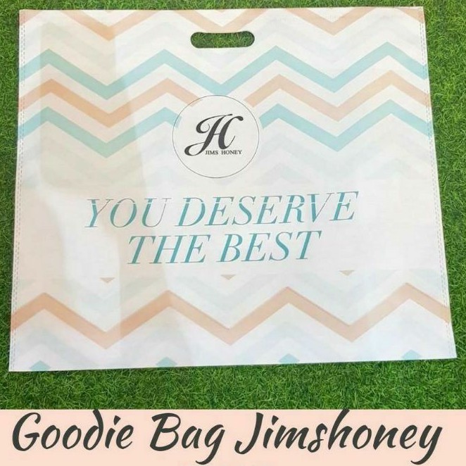 GOODIE BAG JIMS HONEY ORI TAS TOTE WANITA TAS BELANJA MURAH SPUNBOND ANTI AIR KUAT