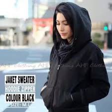 JAKET HOODIE POLOS ZIPPER  HITAM / JAKET POLOS / HOODIE ZIPPER / JAKET HOODIE POLOS TERMURAH