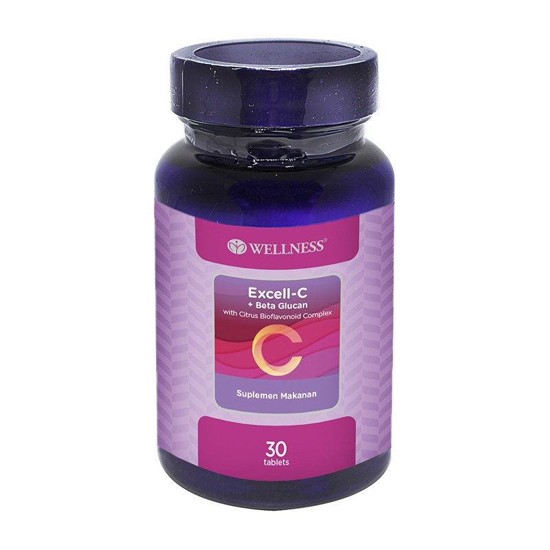 Wellness Excell  C + Beta Glucan Suplemen 30 Tab ( B69002 )