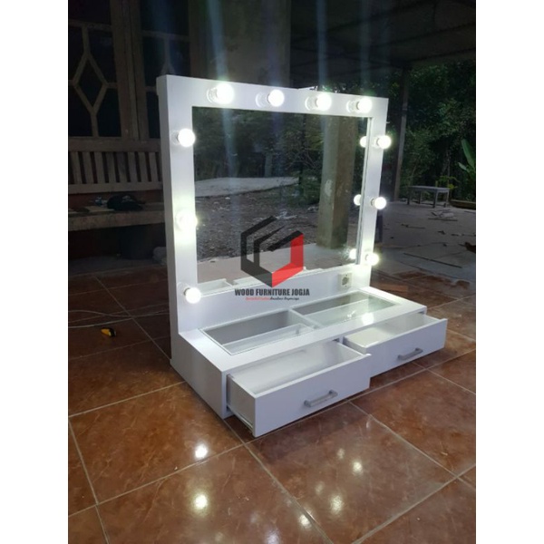 Vanity mirror 100x80 /meja rias gantung / meja rias tempel dinding