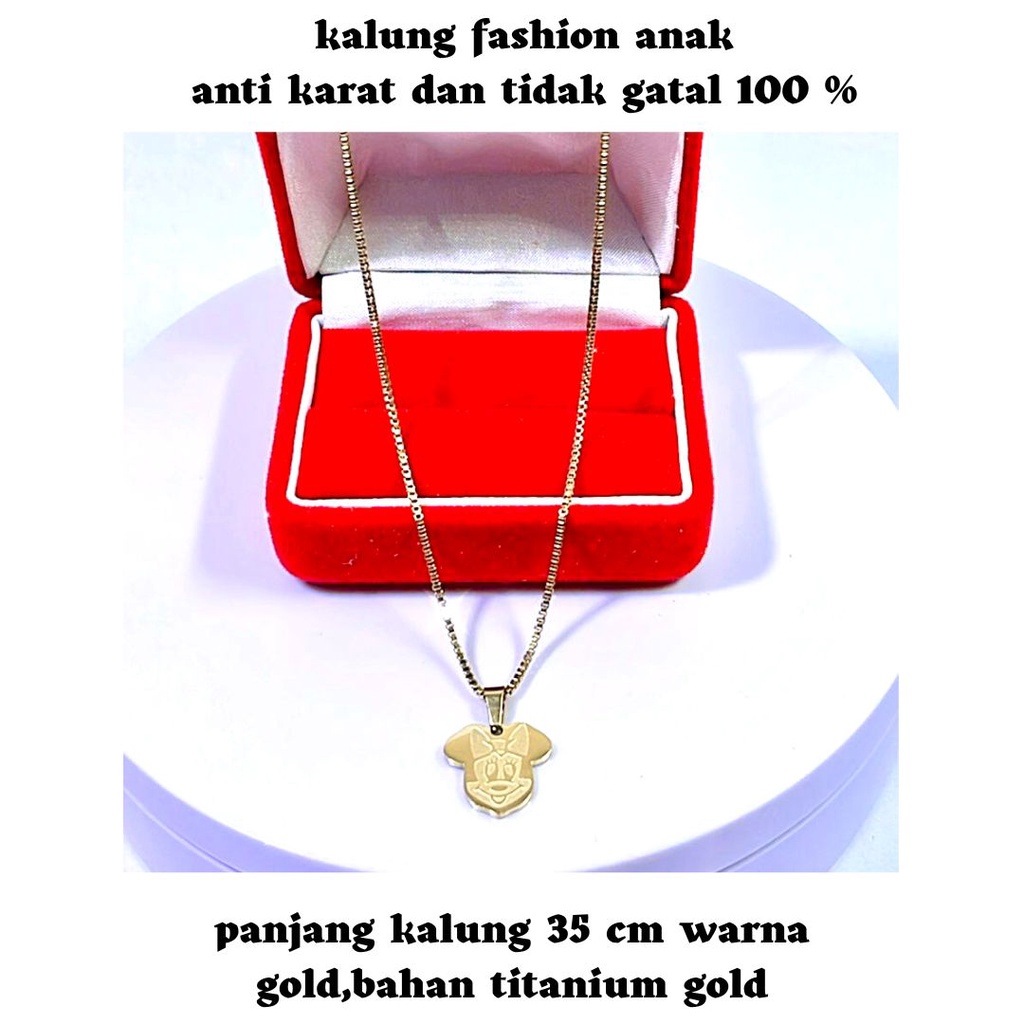 kalung karakter anak,tersedia pilihan beberapa model kalung,kalung anak perempuan anti karat,kalung anak titanium anti luntur,kalung anak titanium