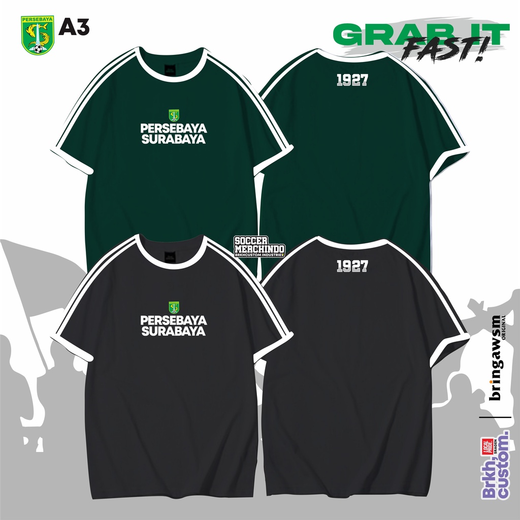 KAOS PERSEBAYA BONEK  A3 SURABAYA KAOS CASUAL KAOS SUPORTER KAOS BOLA KAOS DISTRO KAOS AWAYDAYS BRKHCUSTOM