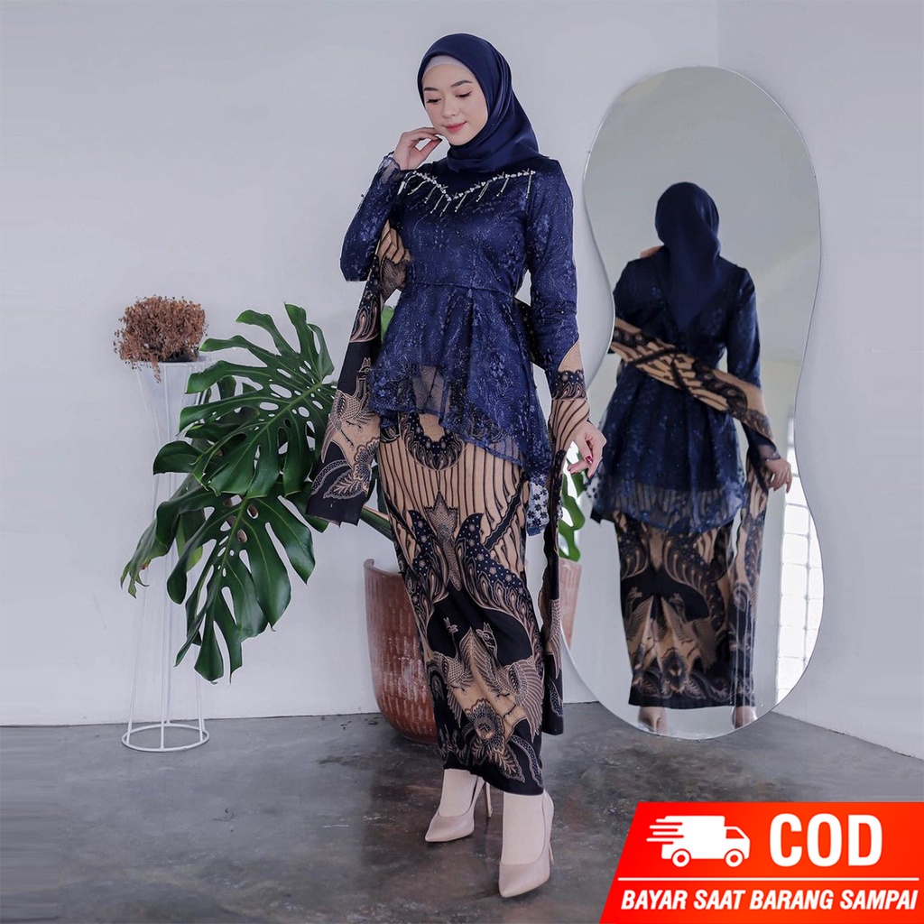 ALL NEW || set kebaya batik COD - SETELAN KEBAYA MODERN - KEBAYA WISUDA - KEBAYA PESTA - KEBAYA SELENDANG New Arrival - Kebaya Brukat Warna Navy - Kebaya Tille Brokat Mutiara - Kebaya Rok Batik Modern - Kebaya Wisuda Modern Kekinian Termurah