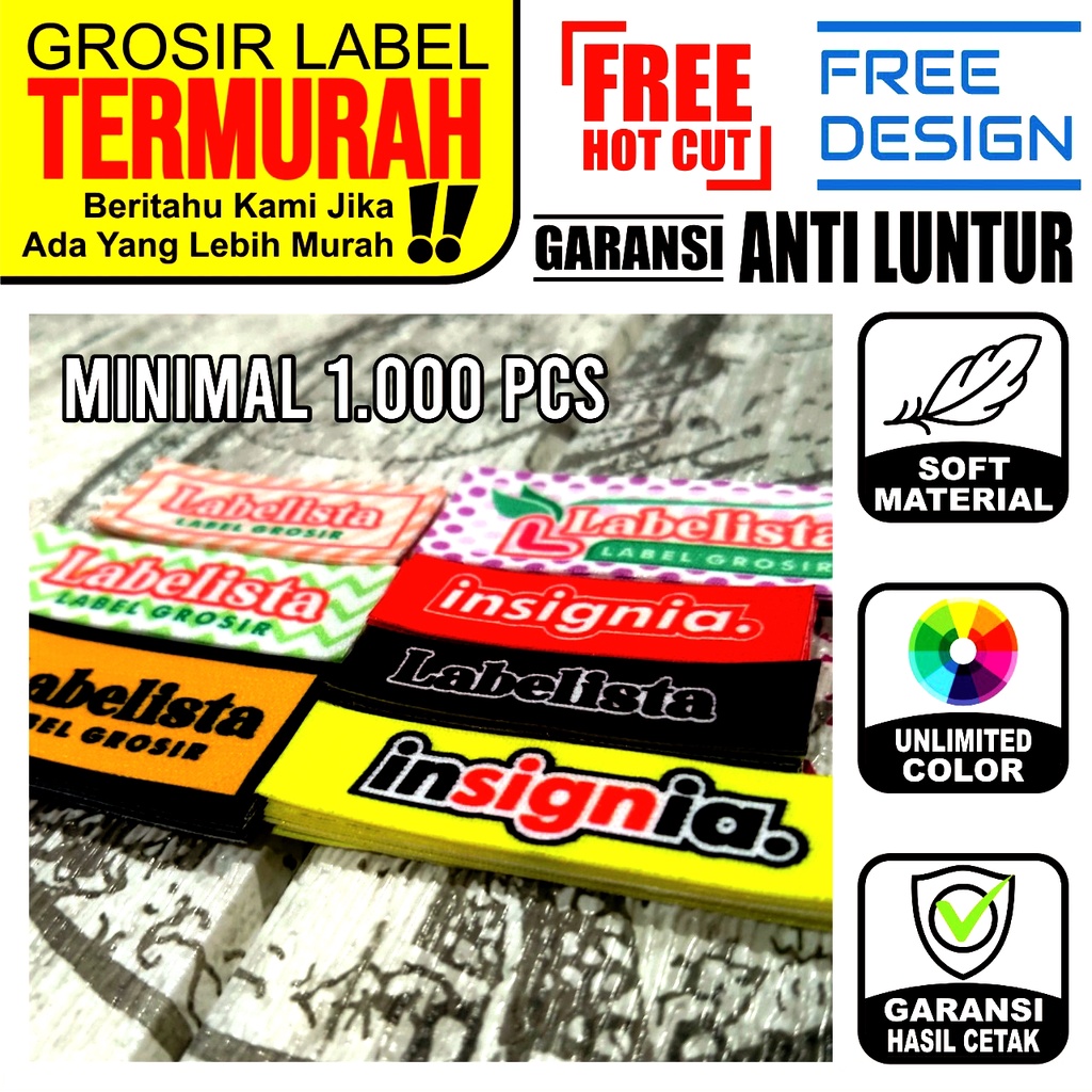 

Label Woven Full Color | MINIMAL 1000 Pcs