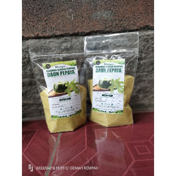 

minuman serbuk rempah daun pepaya