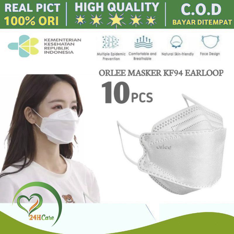 Masker medis Orlee Kf94 4Ply Emboss Orlee evo 3D 10 pcs