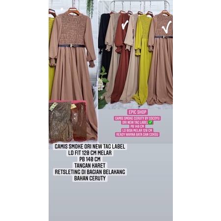 Gamis Smoke By Cocoyu Ori new Tag Label✅✅//Gamis smoke//Gamis Ceruty//