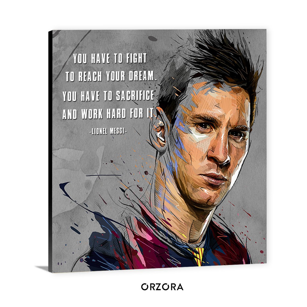 Hiasan Dinding Lionel Messi Poster Inspirasi Motivasi P 00002 Shopee Indonesia