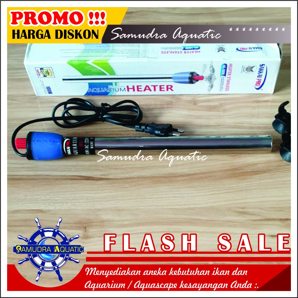 HEATER Pemanas Aquarium 100 Watt, Hiter Penghangat Air Aquarium Aquascape (GRATIS BubleWrap)