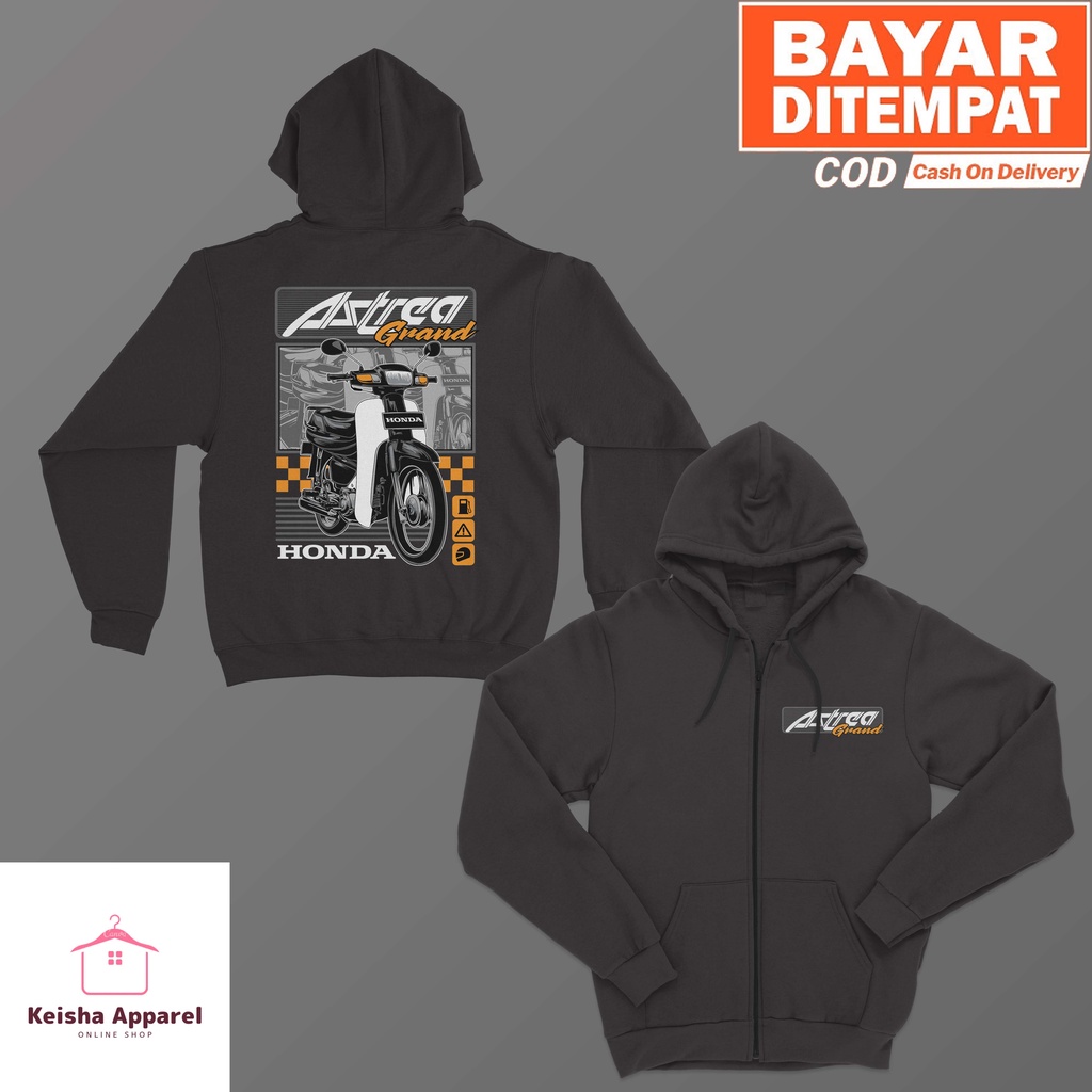 JAKET ZIPPER HONDA ASTREA GRAND HOODIE ASTREA PRIA WANITA