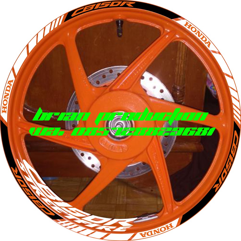 Stiker Velg Motor Honda CB150R StreetFire uk Velg 17"