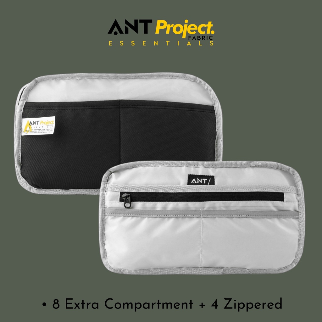 ANT PROJECT - Sling Bag Pria Water Resistant CROME Black