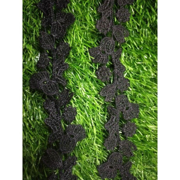 renda giper hitam 3cm