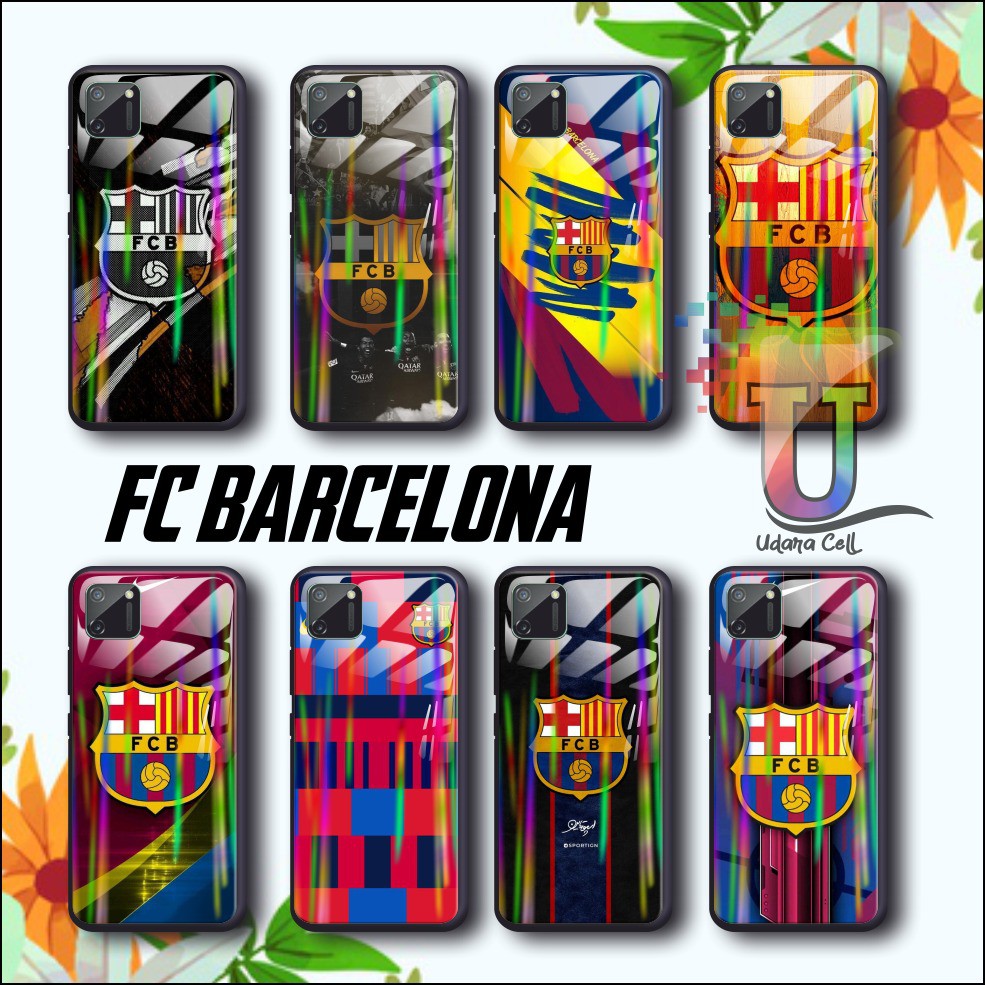 UC225 Case softcase gambar FC BARCELONA back case glass aurora vivo y91 y93 y95 y11 y12i y17 y15 v5