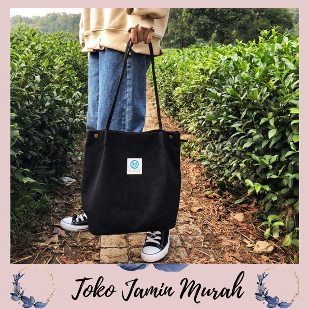 TJM Tas Tote Bag LJ Kanvas Keren 2019 Shopee Indonesia